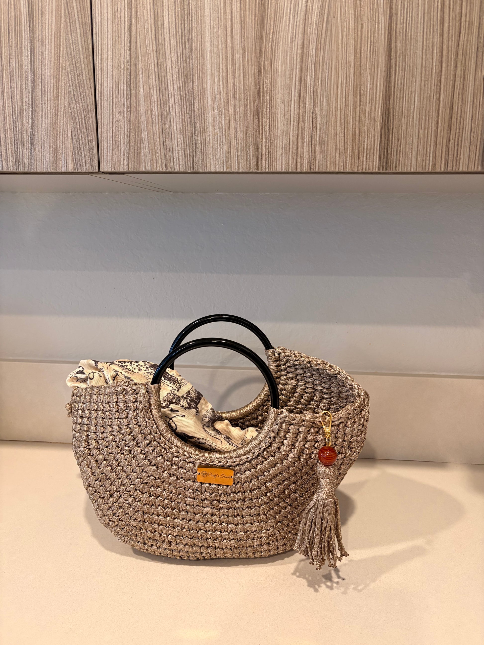 Champagne Shimmer Summer Crochet Tote — Cindy's Touch Designer