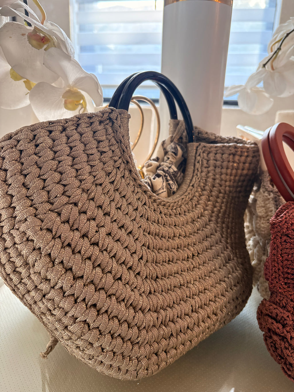 Champagne Shimmer Summer Crochet Tote — Cindy's Touch Designer