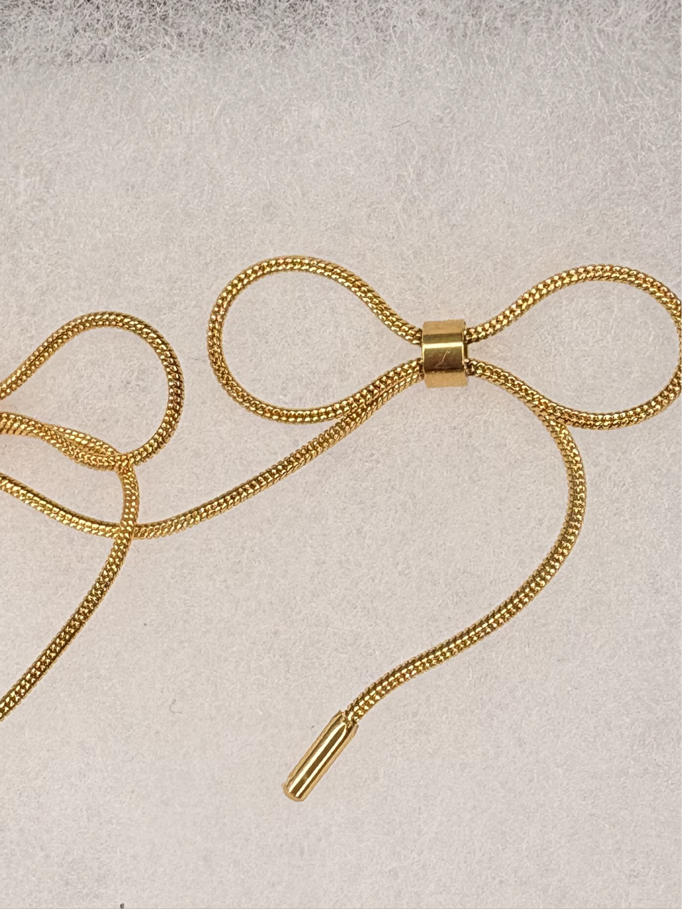 Modern Gold Bow Earrings - Stainless Steel Snake Chain Design