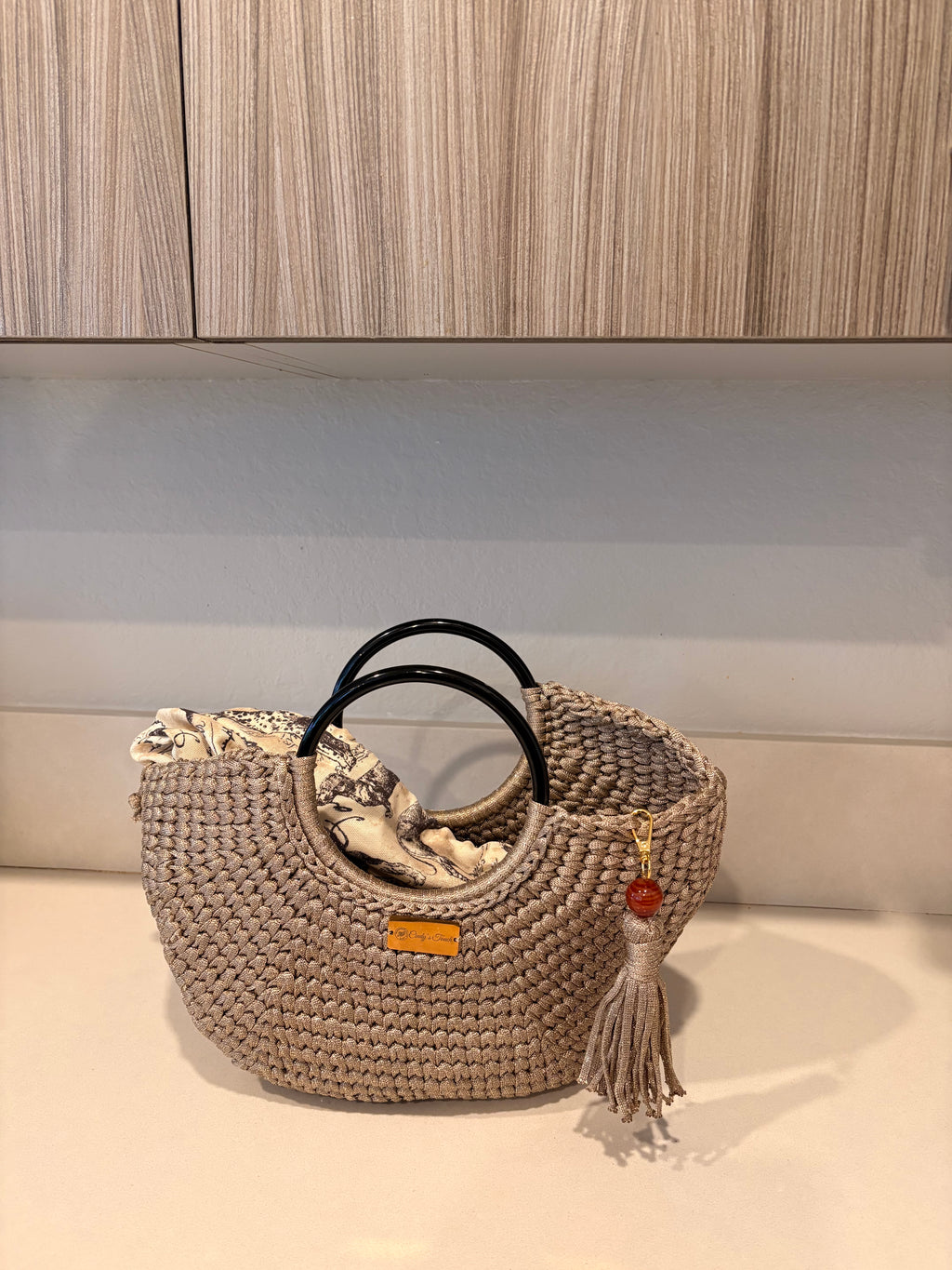 Champagne Shimmer Summer Crochet Tote — Cindy's Touch Designer