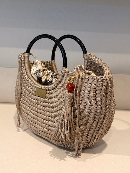 Champagne Shimmer Summer Crochet Tote — Cindy's Touch Designer