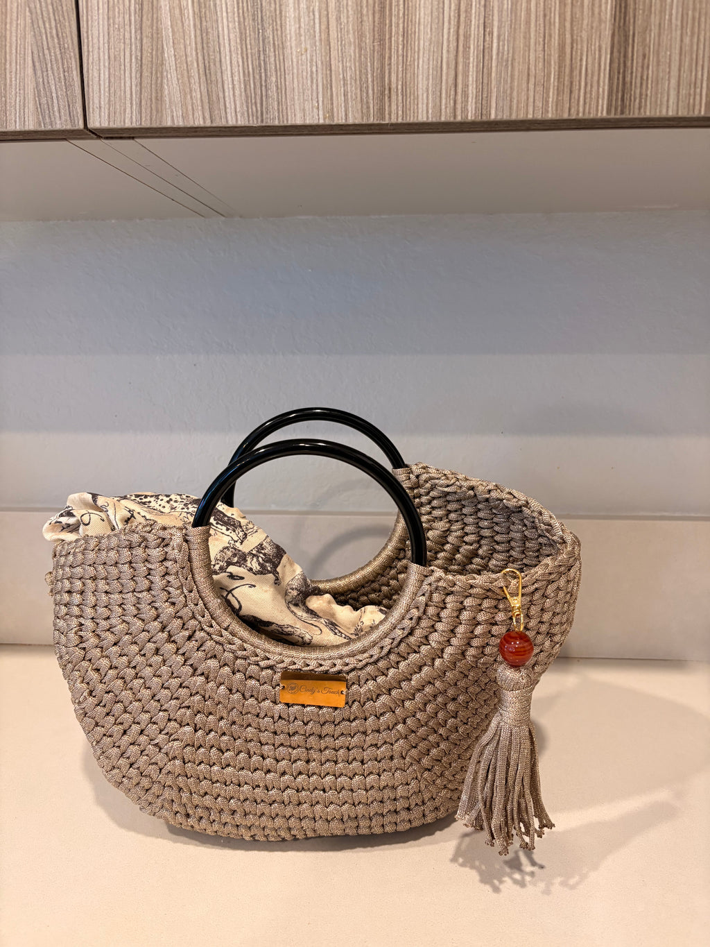 Champagne Shimmer Summer Crochet Tote — Cindy's Touch Designer