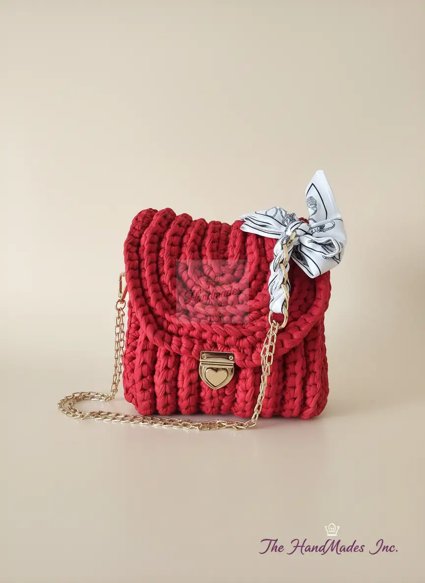 Coral Sunset Crochet Bag