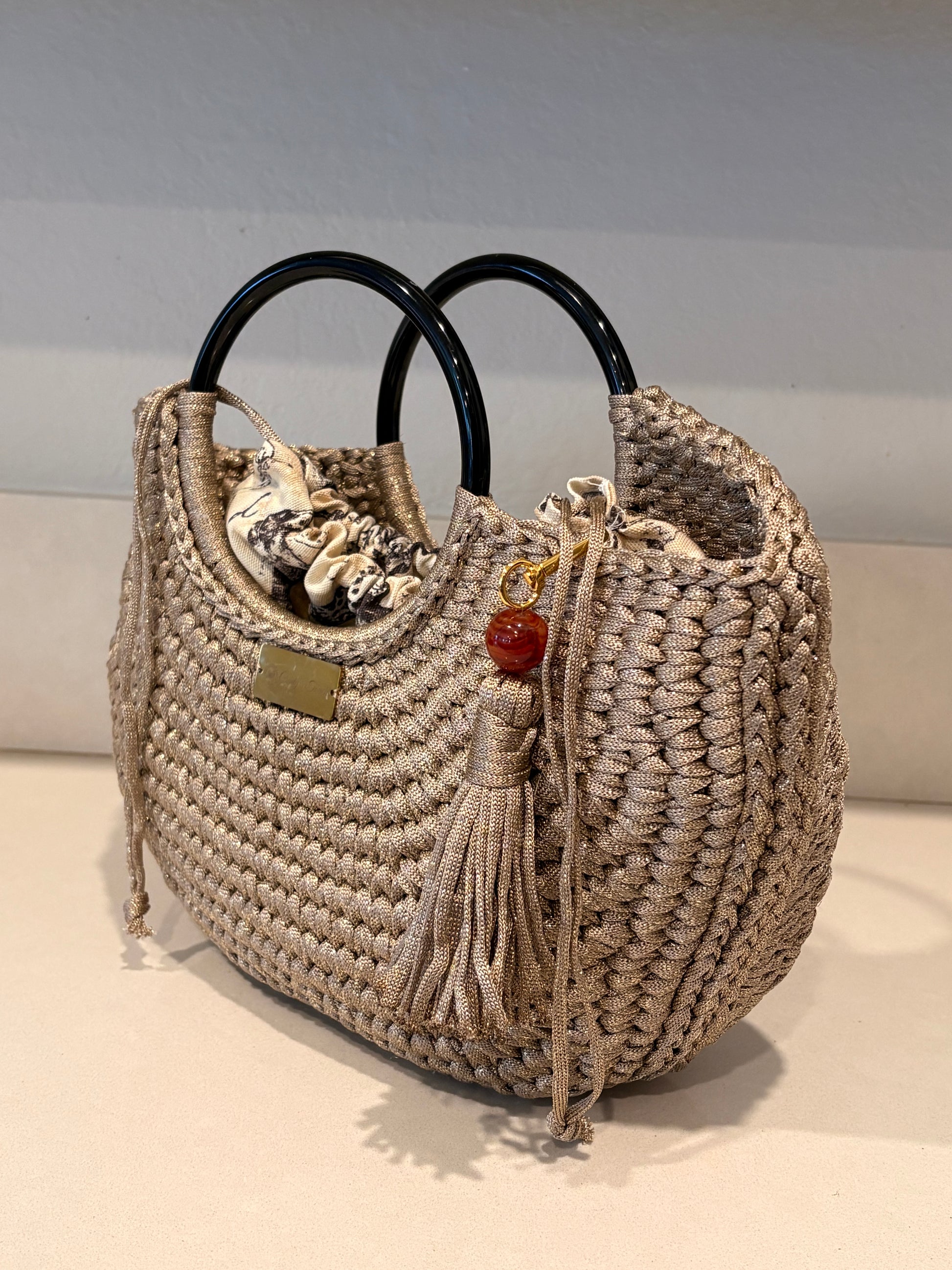 Champagne Shimmer Summer Crochet Tote — Cindy's Touch Designer