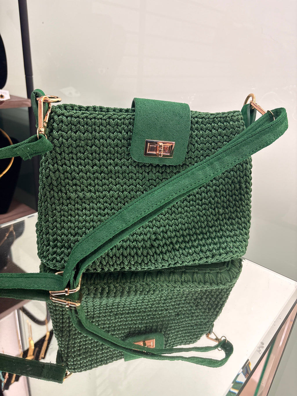 🎄 Evergreen Elegance Crochet Crossbody - Newest Model Christmas Gift Bag | Bolsa Verde Navidad