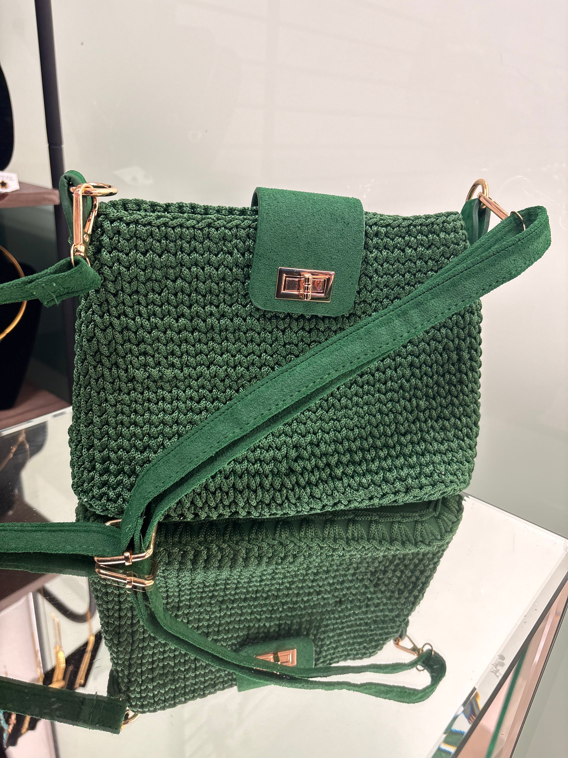 🎄 Evergreen Elegance Crochet Crossbody - Newest Model Christmas Gift Bag | Bolsa Verde Navidad