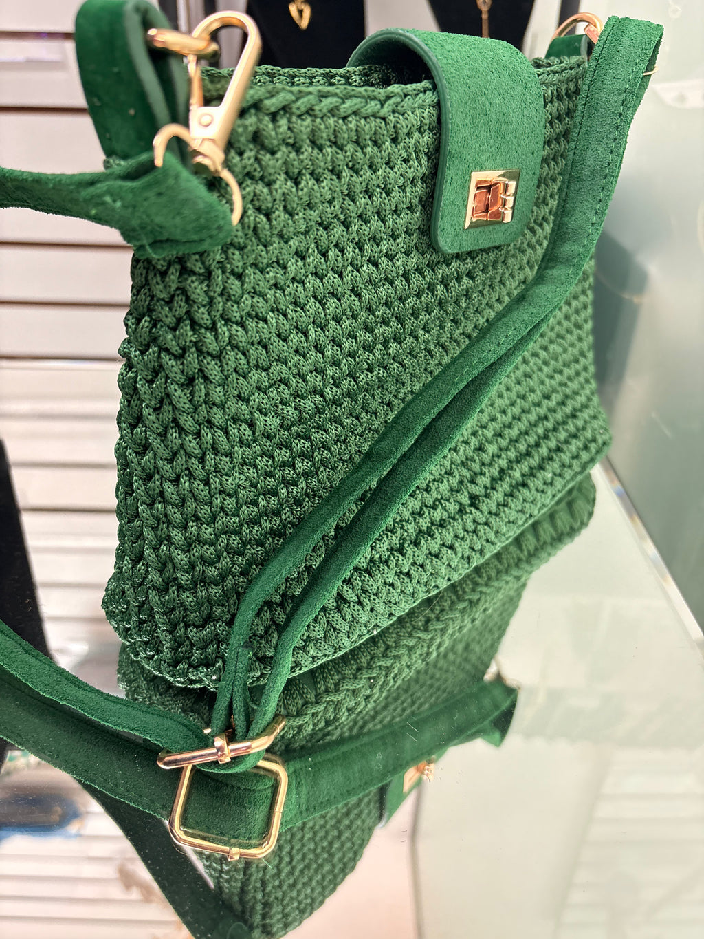 🎄 Evergreen Elegance Crochet Crossbody - Newest Model Christmas Gift Bag | Bolsa Verde Navidad