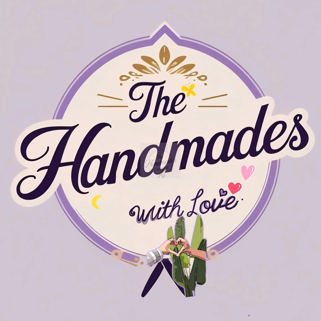 The Handmades with Love Logo Heart Hands Green Plants Colorful Bright Future Design.