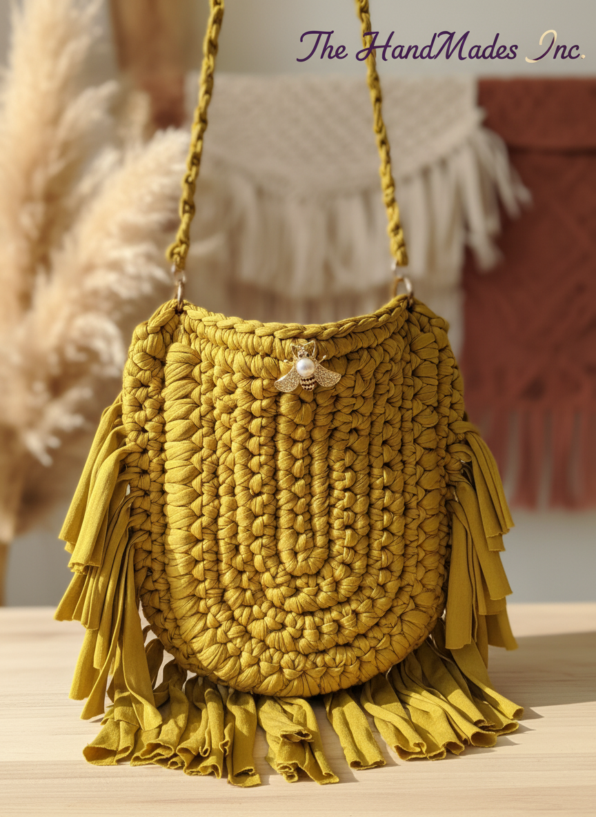 Golden Hour Boho Crochet Bag