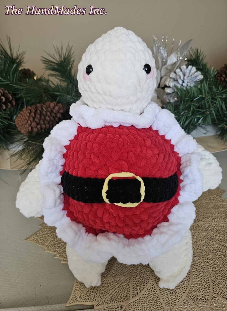 🎅 Santa Turtle Crochet Plush - Handmade Christmas Gift Toy | Tortuga Santa Navidad