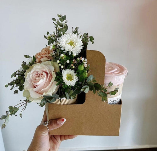 Cup o flowers.