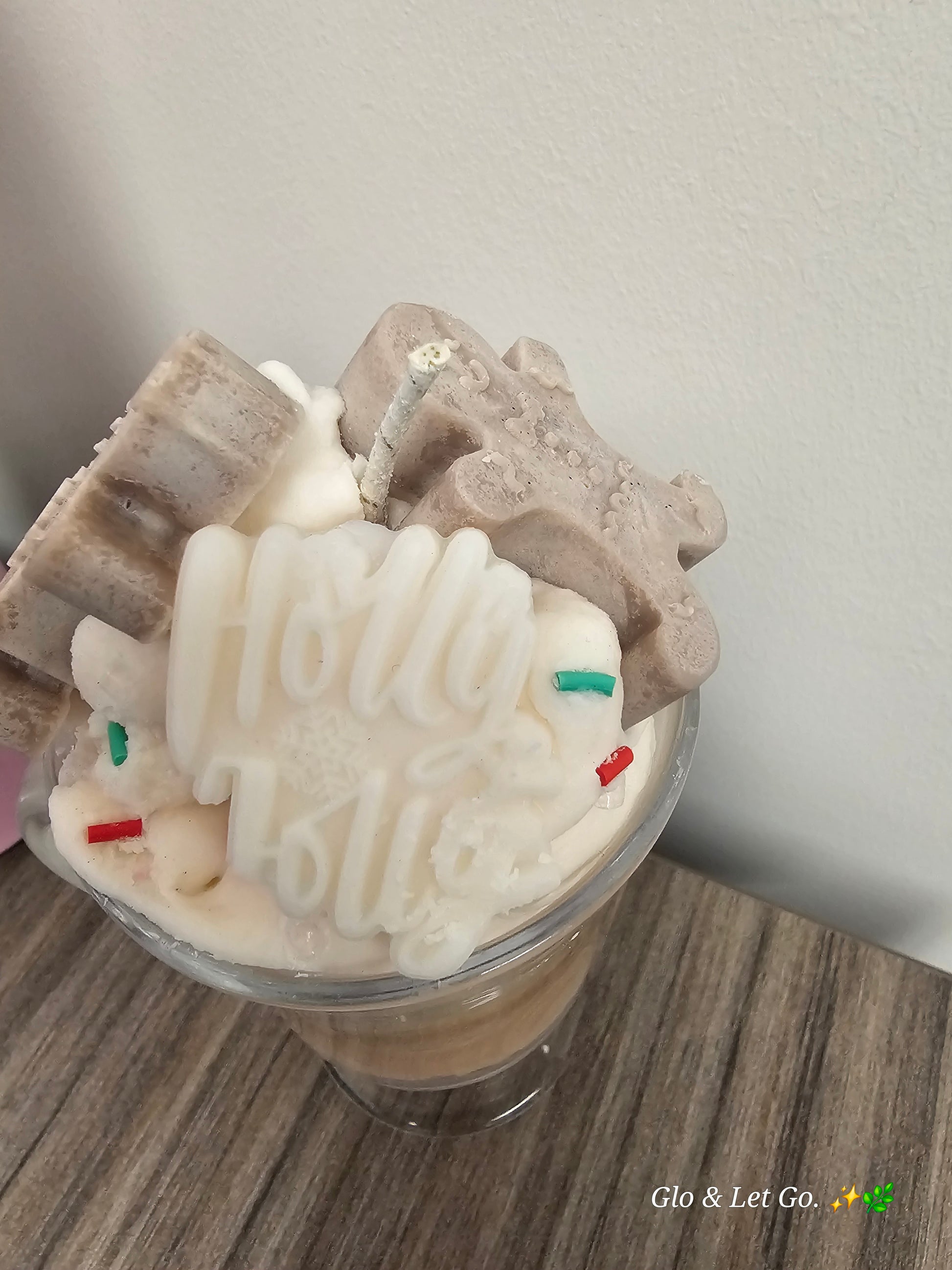 ☕ Latte Sprinkle Custom Candle - Handmade Holiday Gift | Vela Café Artesanal