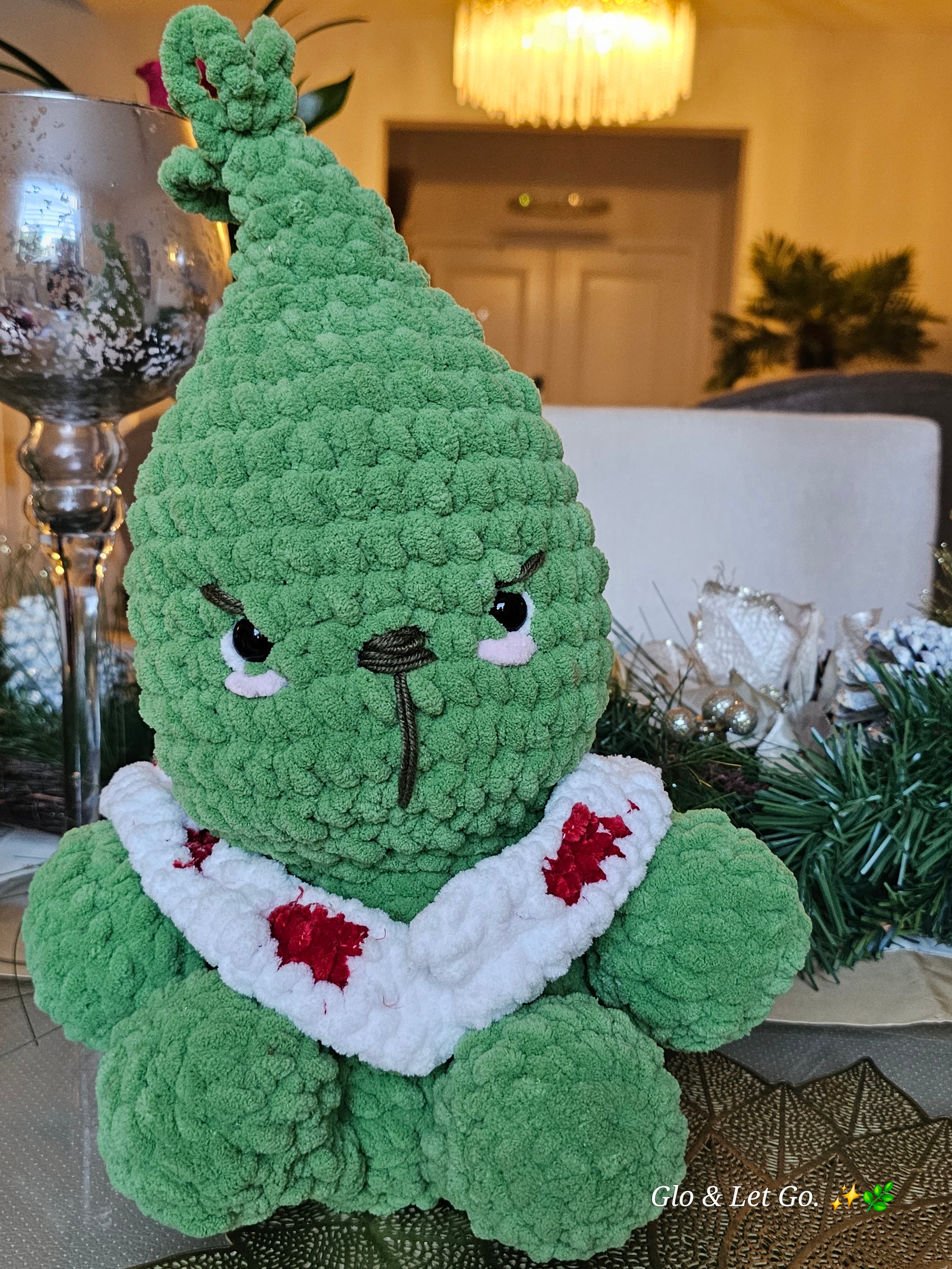💚 Baby Grinch Crochet Plush - Handmade Christmas Gift Bear | Peluche Grinch Navidad