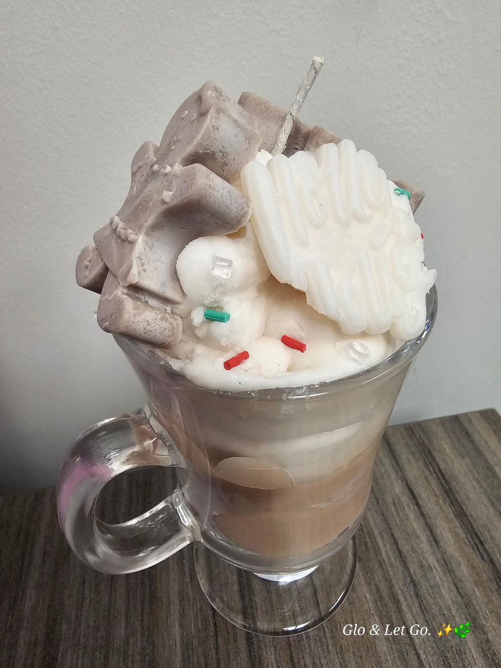 ☕ Latte Sprinkle Custom Candle - Handmade Holiday Gift | Vela Café Artesanal