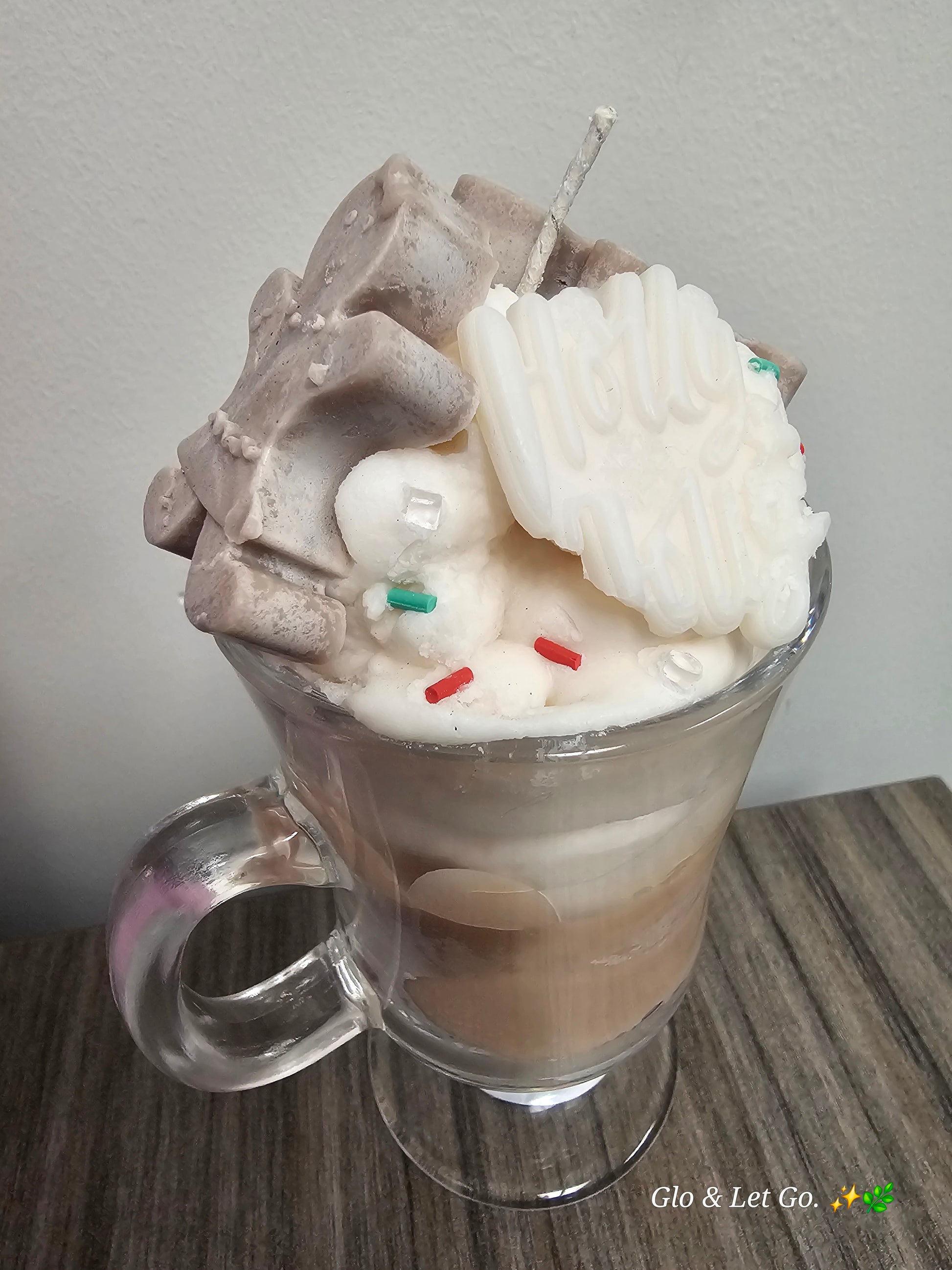 ☕ Latte Sprinkle Custom Candle - Handmade Holiday Gift | Vela Café Artesanal